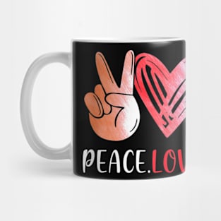 Peace Love Tennis Cute Design for men Women Teen Little Girl Mug